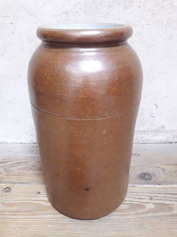 Pot grès terre vernissée H45 conserve ancien