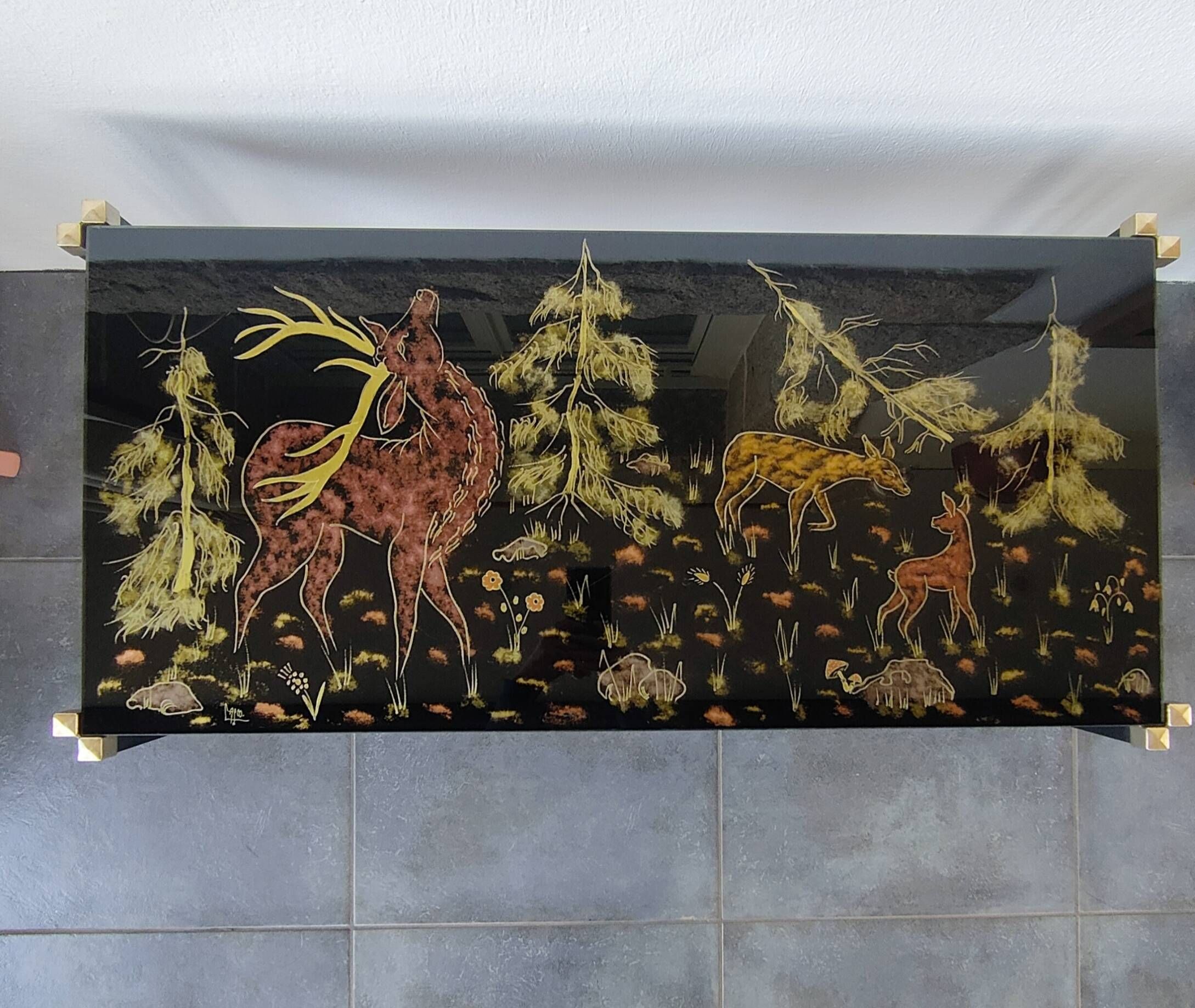 Coffee table signed lasco