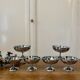 Lot de 6 coupes à dessert vintage en inox