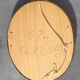 Oval mirror in gold metal