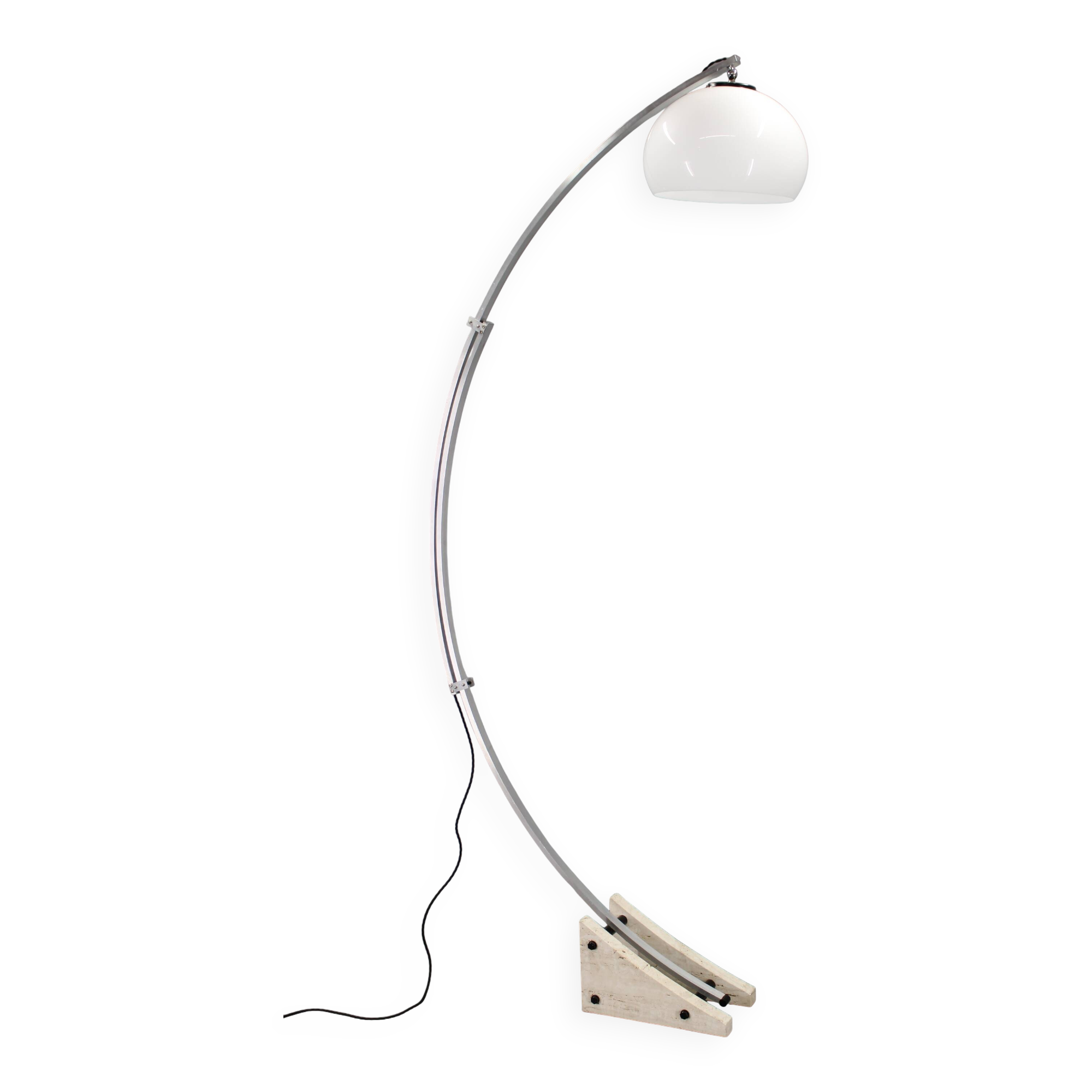 1970s Harvey Guzzini Arc Adjustable Floor Lamp, Italy