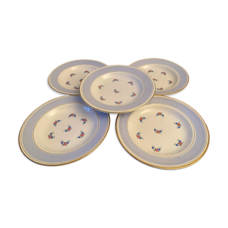Set of 5 hollow plates Saint Amand