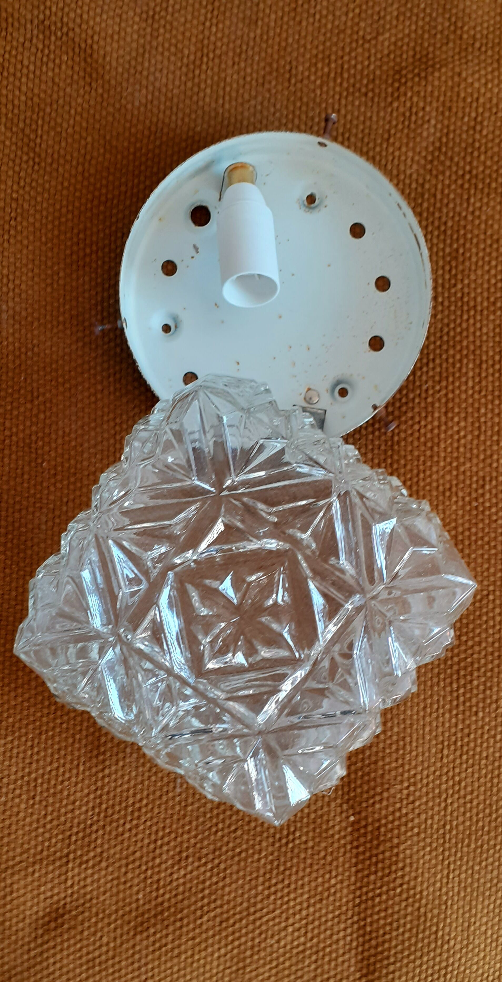 Plafonnier en verre verre moulé