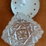 Ceiling lamp in molded glass