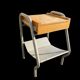 Table de chevet vintage en bois et métal