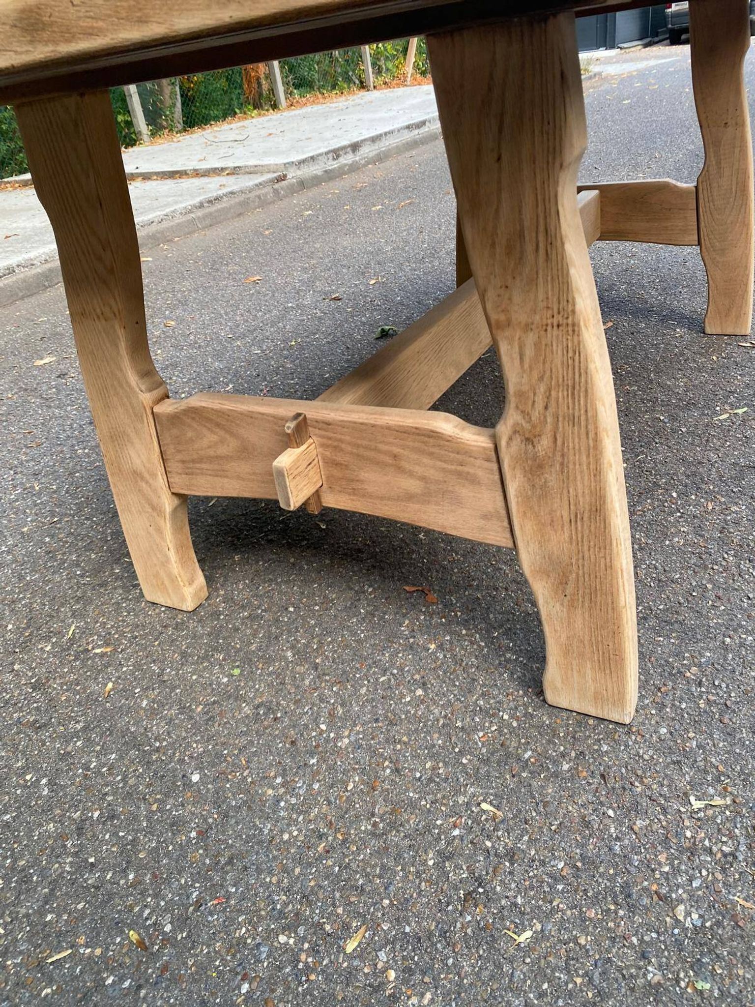 Monastery dining table stripped in oak 170cm 1950s