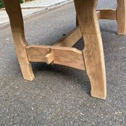Monastery dining table stripped in oak 170cm 1950s