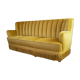 1930’s danish art deco 3 seat yellow velour sofa