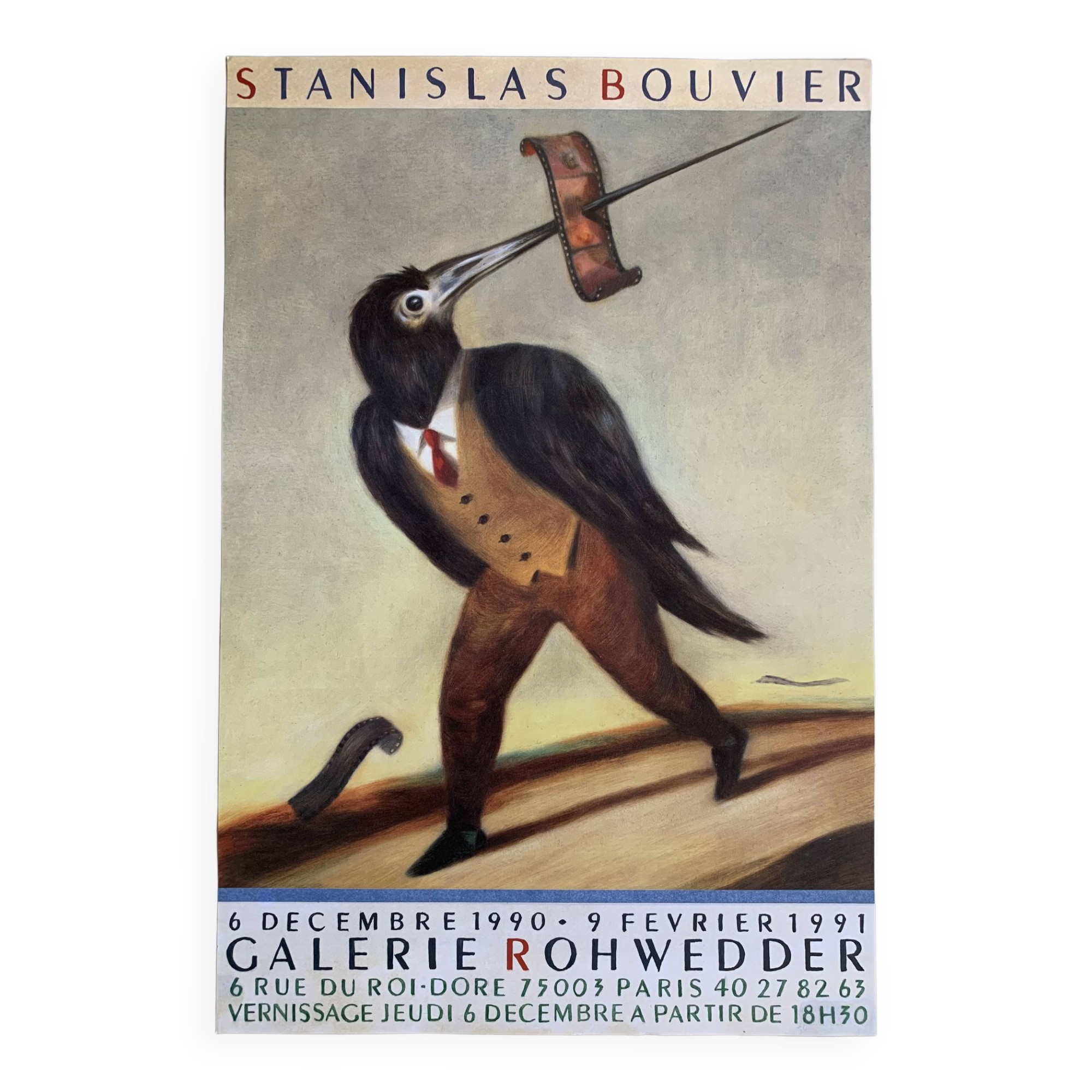 Exhibition poster Stanislas Bouvier 1990