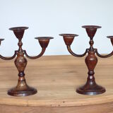 Pair of candlesticks in bronze