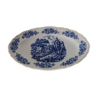 Vintage tray blue decor
