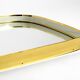 Huge Mid Century "Zier-Form" wall mirror with heavy brass frame with Label
