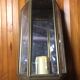 Old Brass Lantern Wall Lamp with Mirrored Background + Vintage Glass Plates