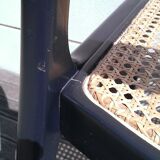 Pair of caning sled chairs