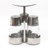 Set of condiments Marianne Denzel salt and pepper, Berndorf, Austria, 1960s