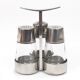 Set of condiments Marianne Denzel salt and pepper, Berndorf, Austria, 1960s