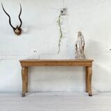 Raw oak butt console