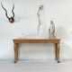Raw oak butt console