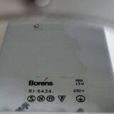 Pair of vintage wall lights, white lacquered metal, Borens, Sweden 1980