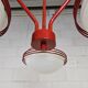 Lampe pendentif vintage rouge de l'ère spatiale / lustre (Stilnovo) Sputnik