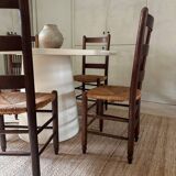 8 wooden chairs - 1950s