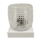 Glass wall or ceiling lamp and plastic base