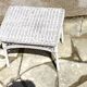 Table basse de jardin rotin vintage
