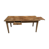 Nineteenth cherry farm table with drawer and cutting board