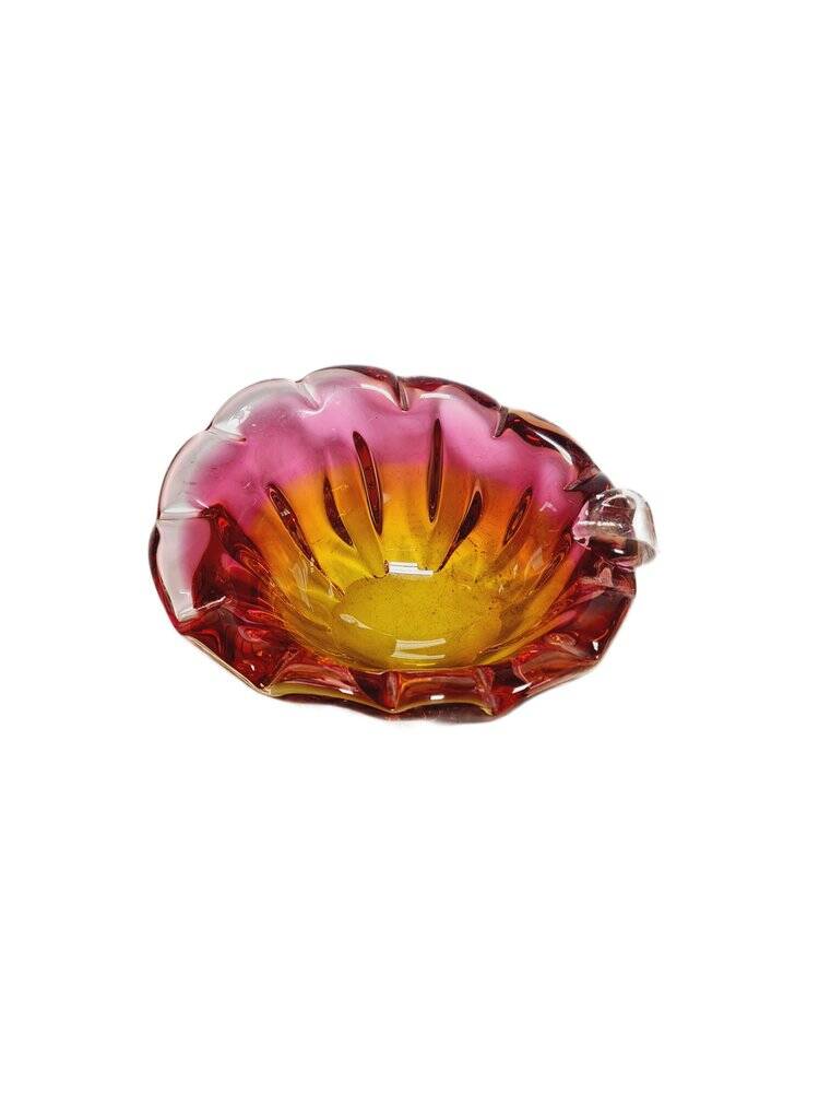 Decorative bowl by J. Hospodka for Chribska Glassworks, Czechoslovakia, 1960s
