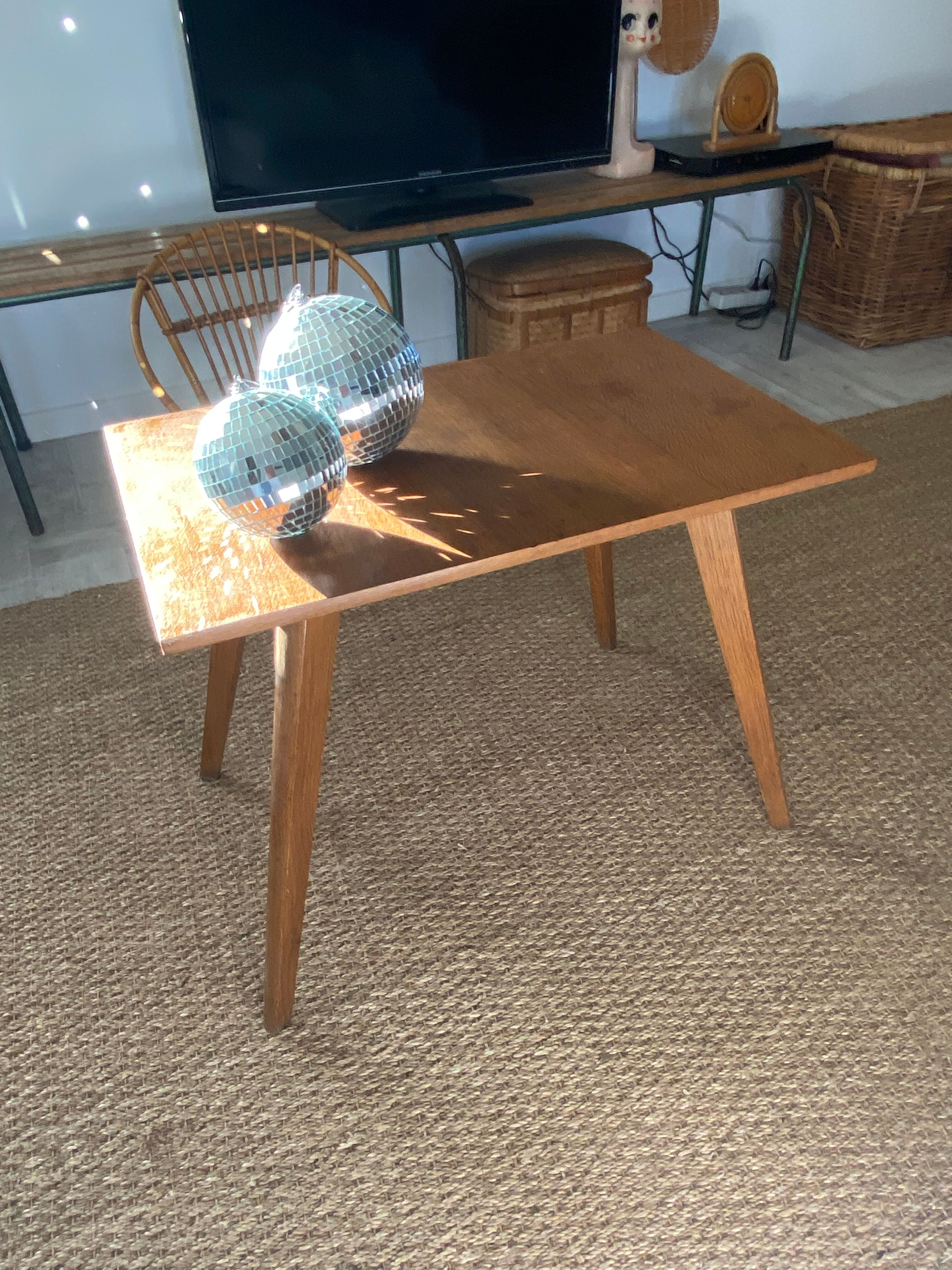 Compass leg coffee table