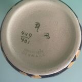 Danish crackle vase signed Copenhagen Denmark 401/449 – floral decoration p