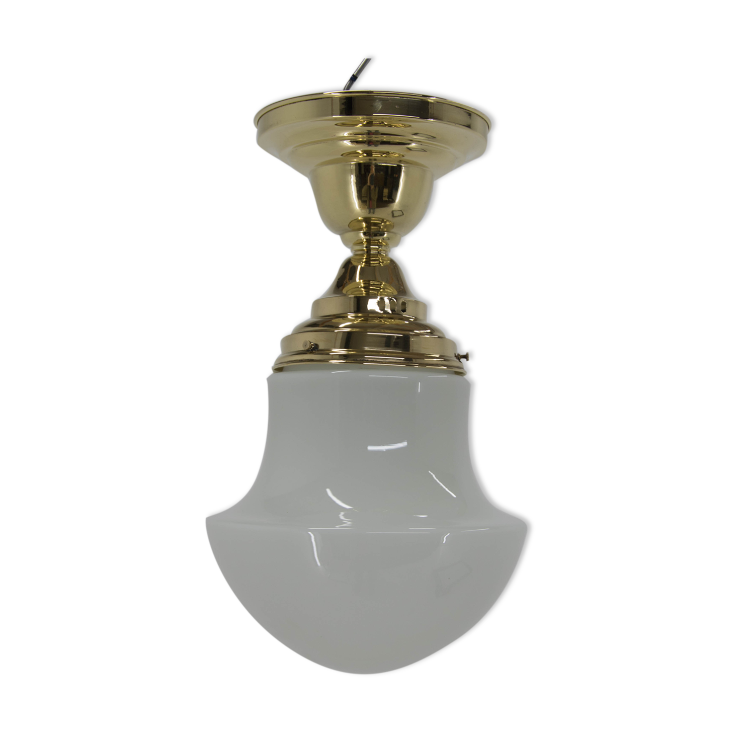 Art nouveau flush mount, 1910s, restored