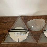 Pair of Illo wall lamps for Lamperti, 1980s, made in Italy