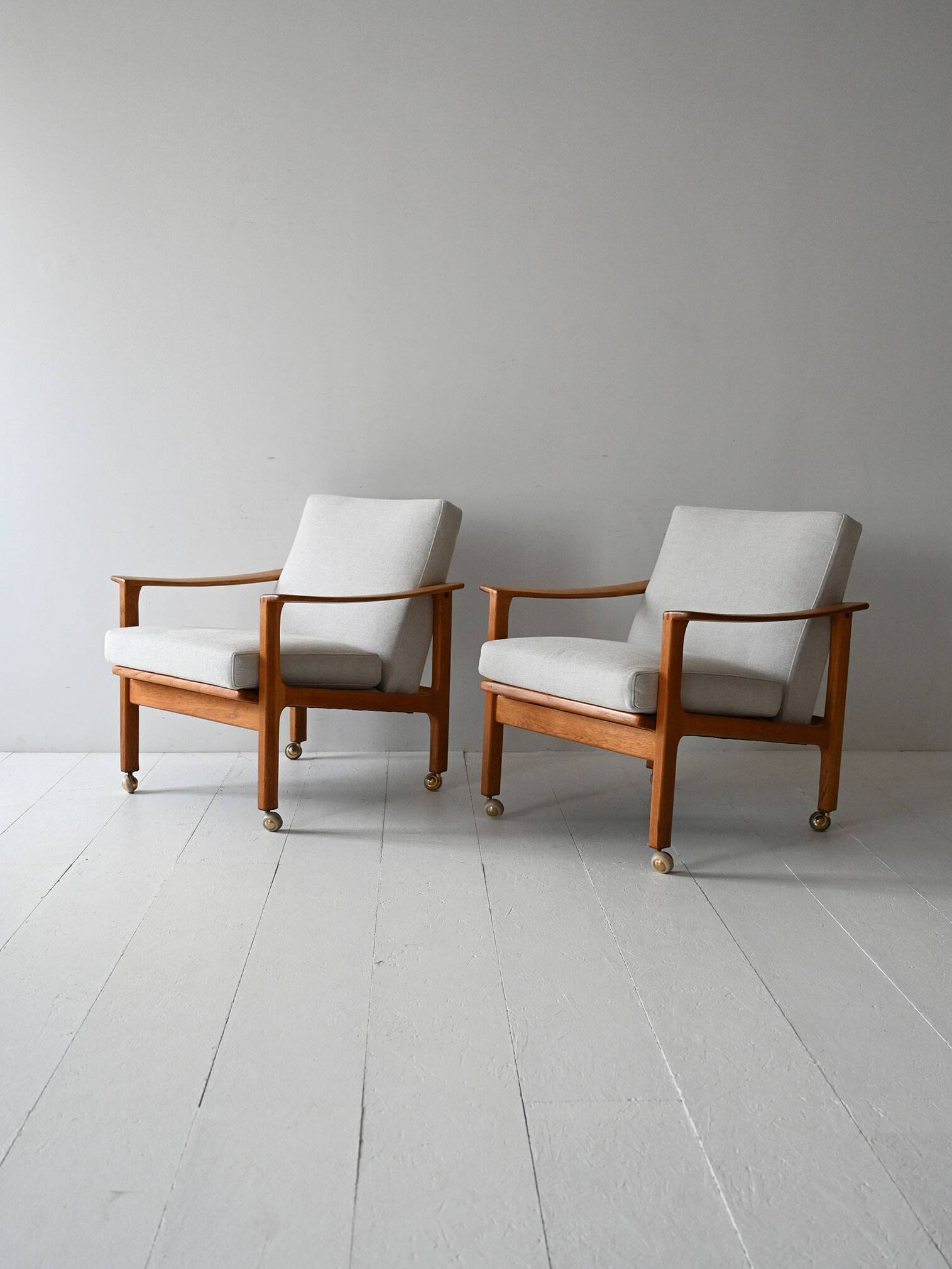 Pair of vintage Scandinavian armchairs by Ferd. Lundquist Göteborg