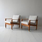 Pair of vintage Scandinavian armchairs by Ferd. Lundquist Göteborg