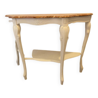Wood and marble console