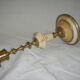 Candlestick in brass and marble from 1970