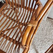 Paire de fauteuils en rotin vintage circa années 70