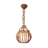 Vintage rattan hanging lamp