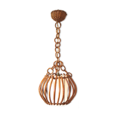Vintage rattan hanging lamp