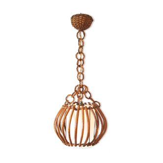 Vintage rattan hanging lamp