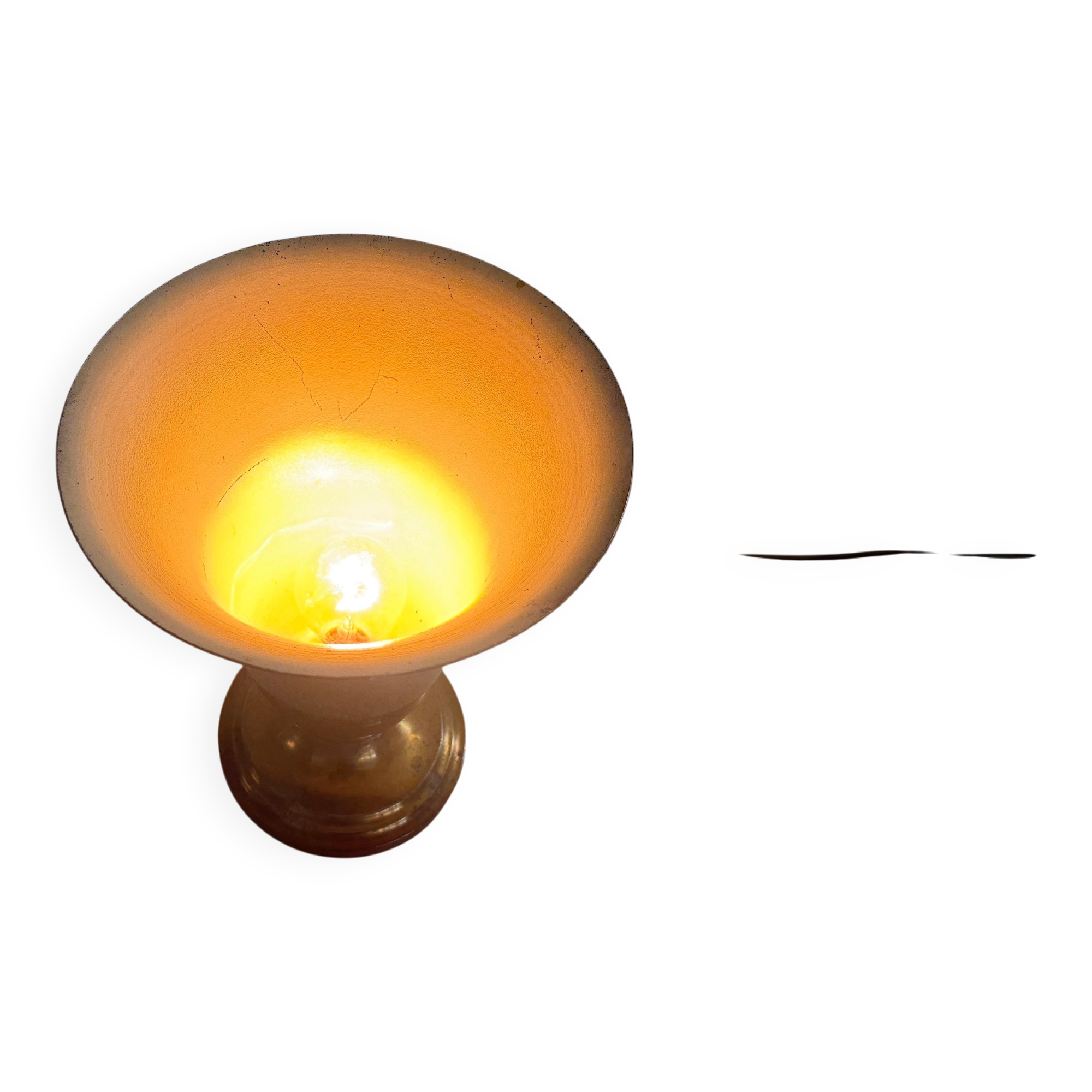 Art Deco conical table lamp in brass by Mazda, 1940s, France