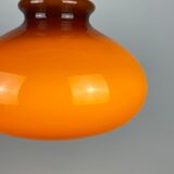 Suspension en verre brun foncé par Peill et Putzler 1960