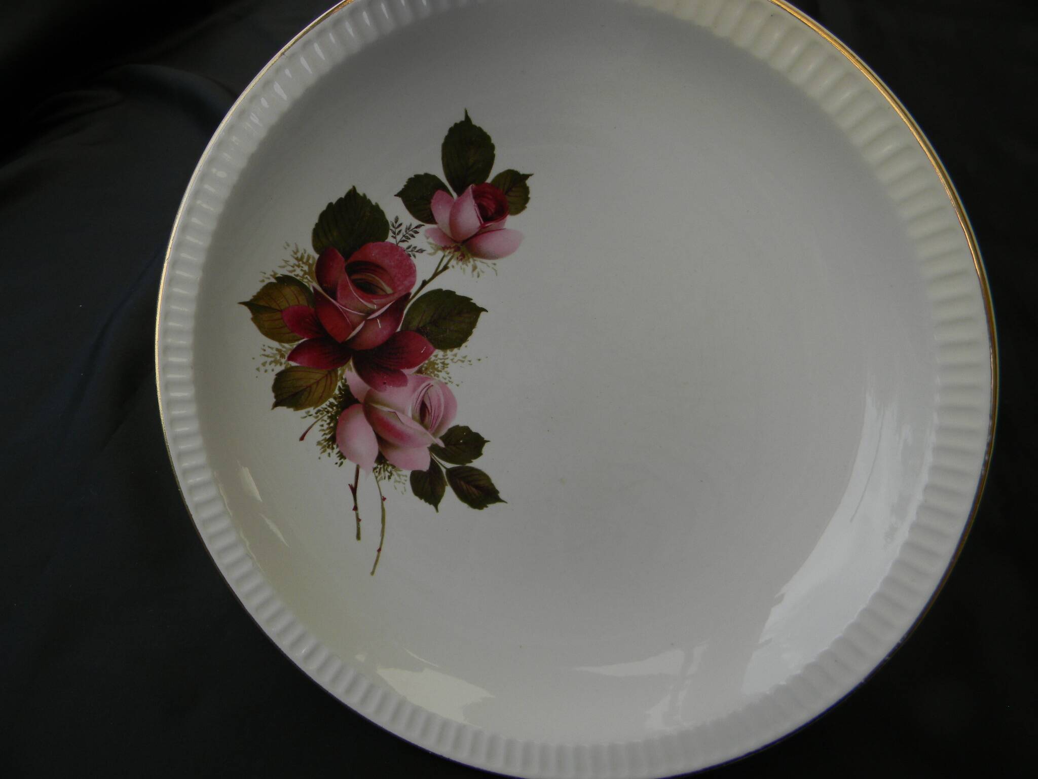 6 assiettes plates en faïence de SARREGUEMINES. Modèle Richemond.