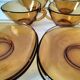4 cups and saucers VERECO amber