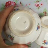 2 old Badonviller bowls to walk with vintage flowers