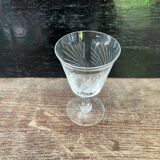 Chiseled crystal wine glasses
