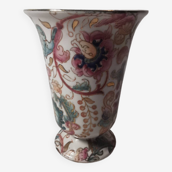 Vase ancien vintage décor floraux