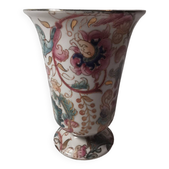 Vase ancien vintage décor floraux