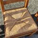 Ensemble de 4 chaises bois paille brutaliste